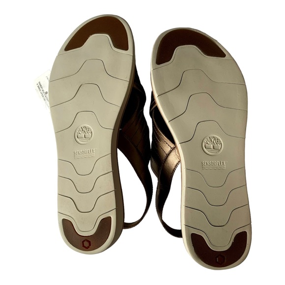 Timberland Adley Shore Cross Band Leather Sandals in Bronze - Picture 6 of 8